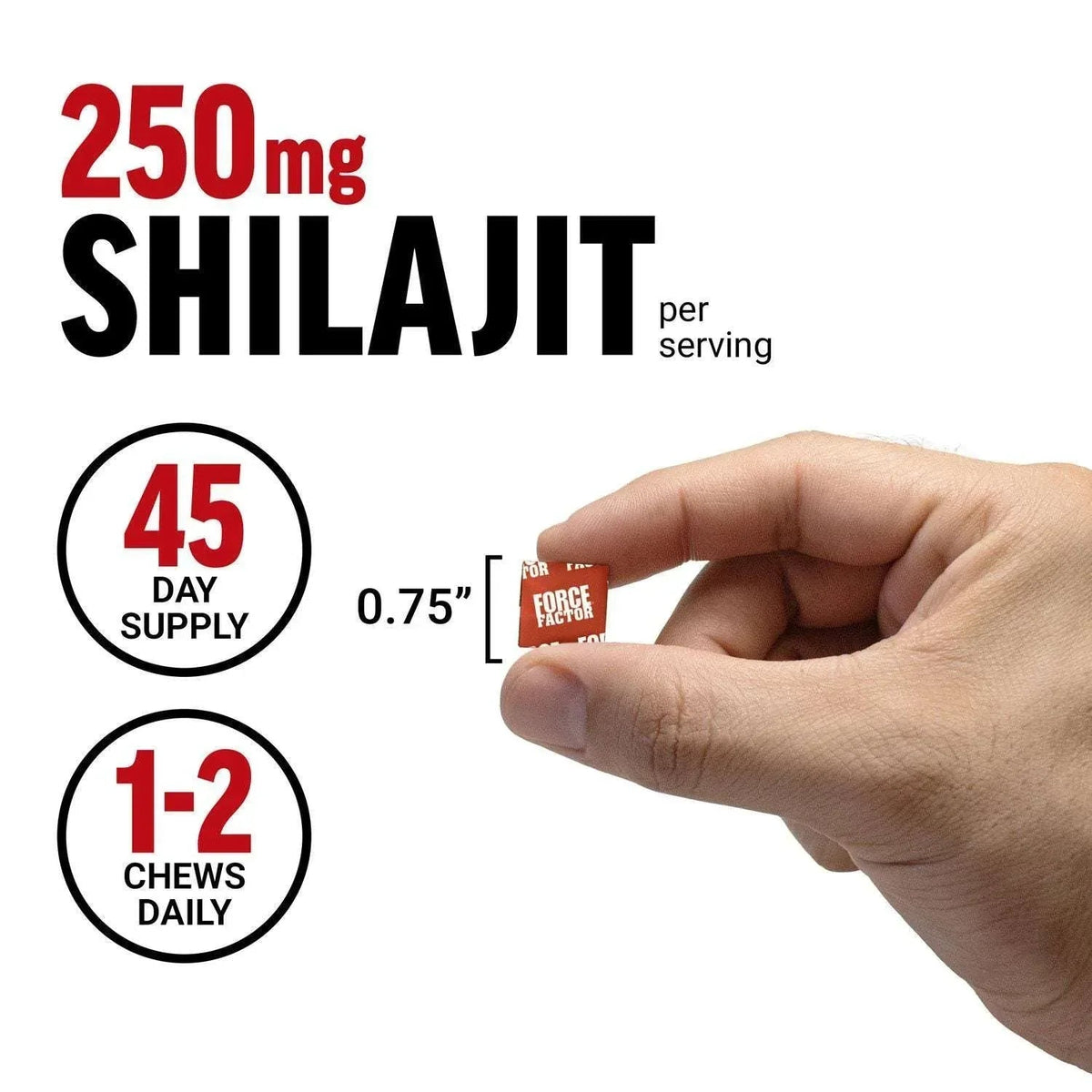 Force Factor Supreme Shilajit Soft Chews, 90 ct.