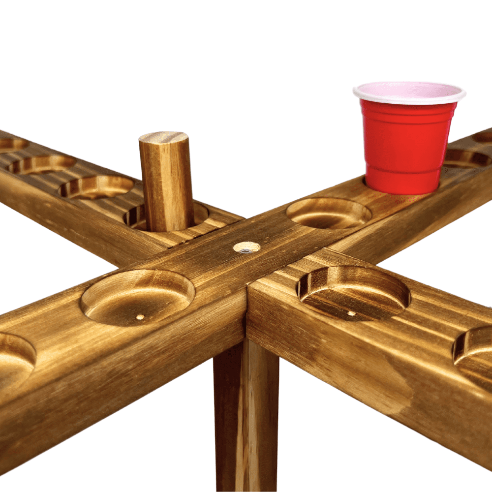 Four Player Hook & Ring Toss Game, 24-Inch Height, for All Ages, by MinnARK