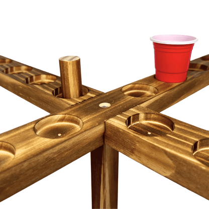 Four Player Hook & Ring Toss Game, 24-Inch Height, for All Ages, by MinnARK