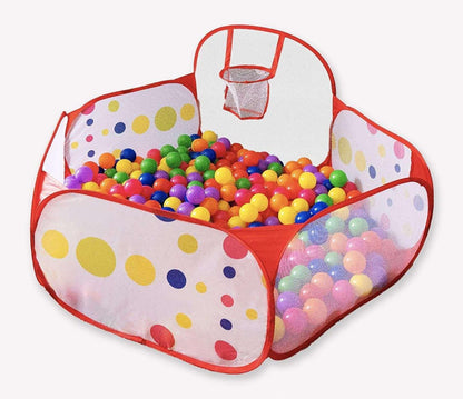 Foxprint Portable Basketball Ball Pit for Toddlers, 47.2" x 23.6" x 29.1"