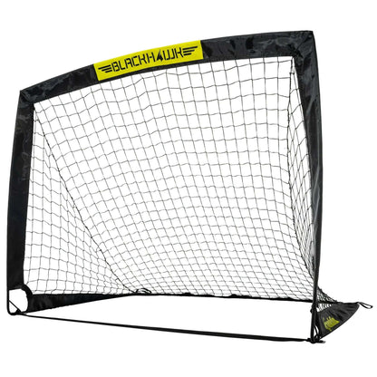 Franklin Sports Blackhawk Soccer Goal - Pop up - Foldable - 4' x 3' Mini Soccer Net - Black