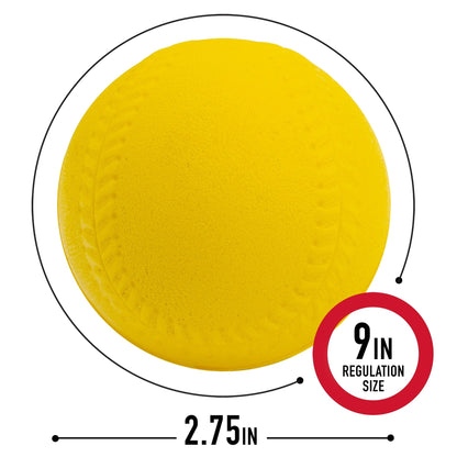 Franklin Sports Kids Foam Baseballs - XT Batting Tee Replacement Foam Baseballs + Teeballs for Kids + Toddlers - Soft Toy Baseballs for Boys + Girls