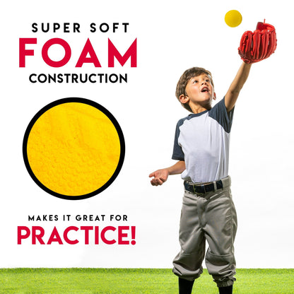 Franklin Sports Kids Foam Baseballs - XT Batting Tee Replacement Foam Baseballs + Teeballs for Kids + Toddlers - Soft Toy Baseballs for Boys + Girls