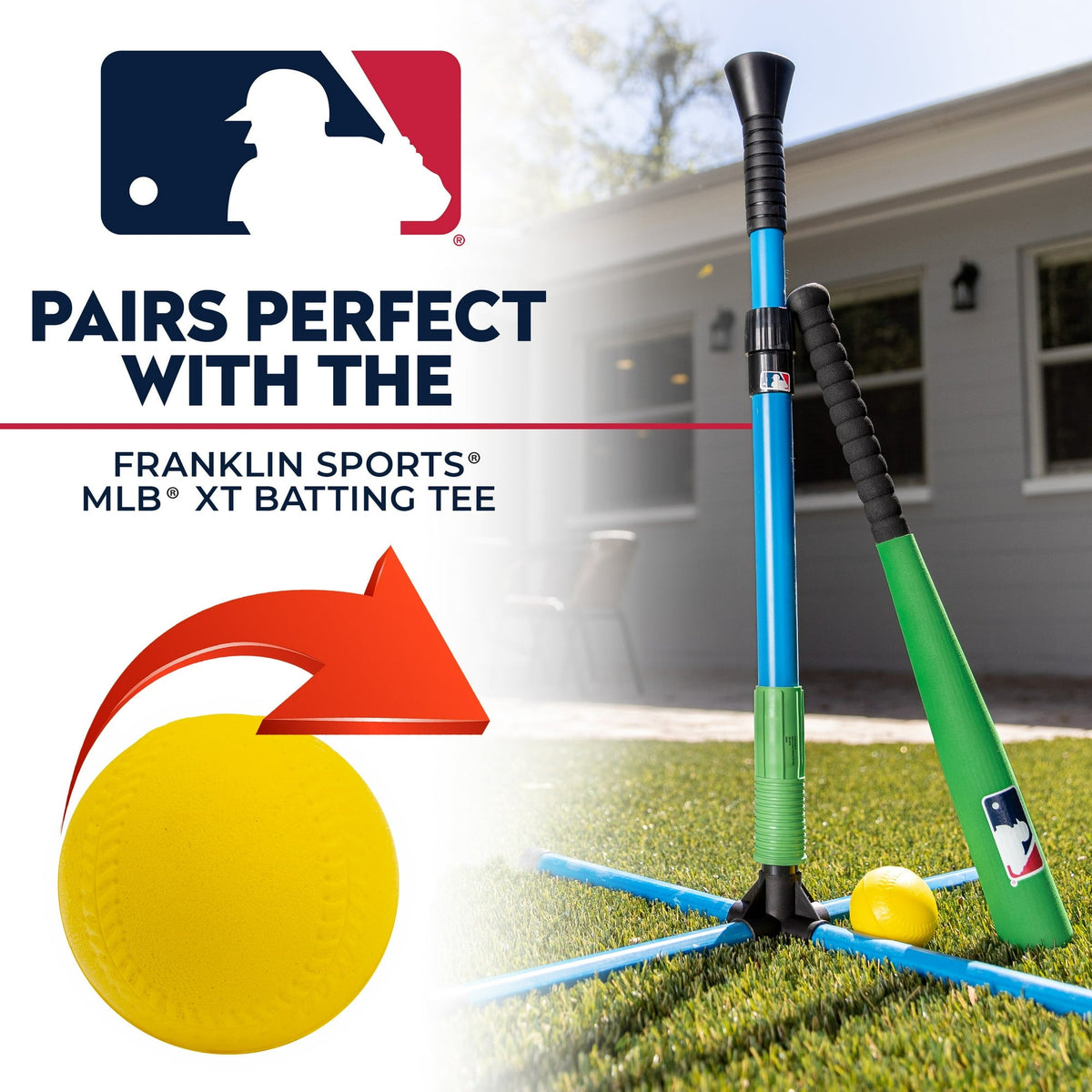 Franklin Sports Kids Foam Baseballs - XT Batting Tee Replacement Foam Baseballs + Teeballs for Kids + Toddlers - Soft Toy Baseballs for Boys + Girls