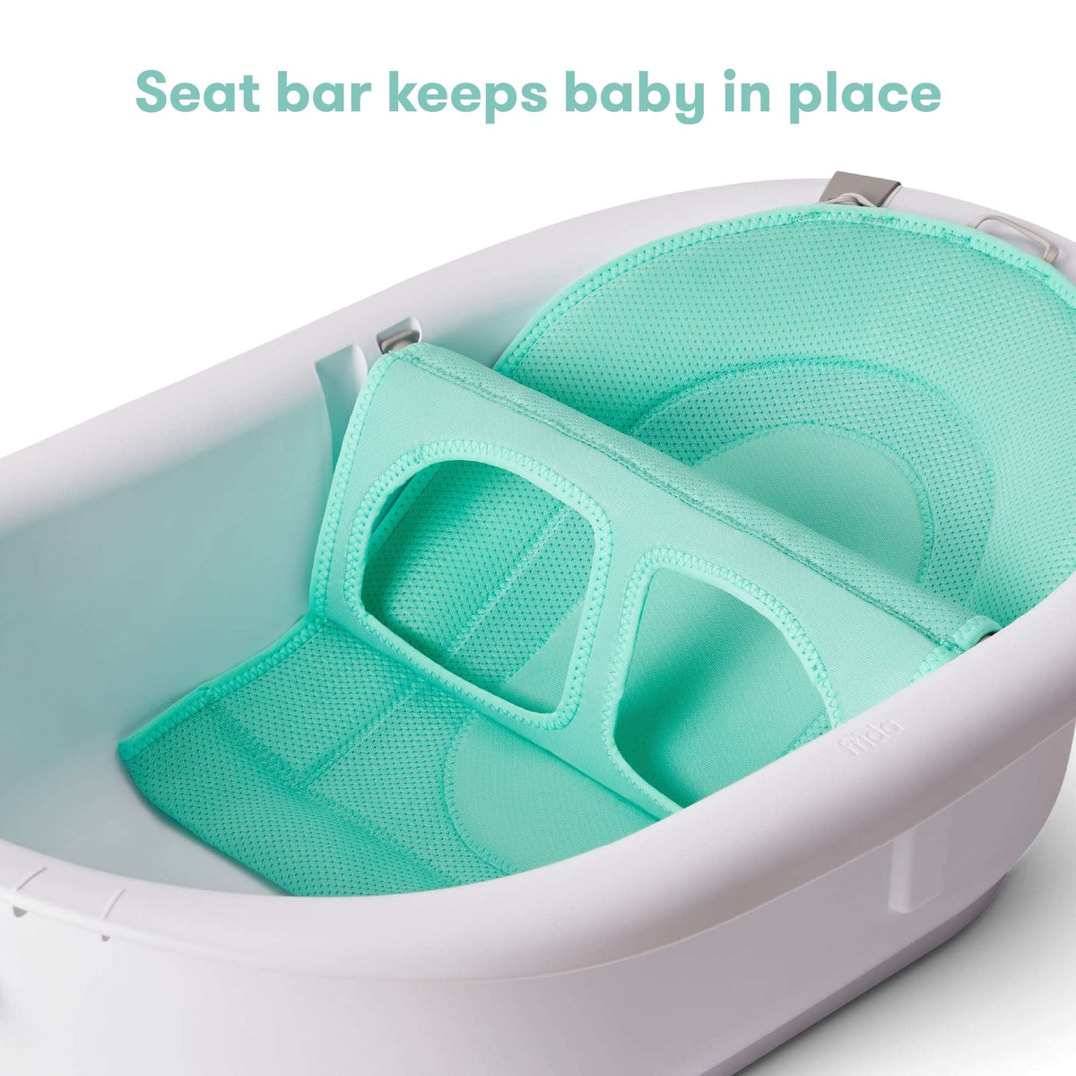 Frida Baby 4 in 1 Grow with Me Baby Bathtub for Newborn to Toddler, White, Rigid Baby Bath, Unisex