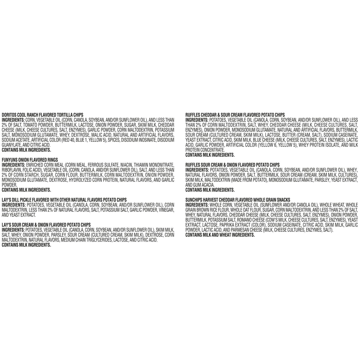 Frito-Lay Cool & Tangy Variety Pack Chips, 50 pk.
