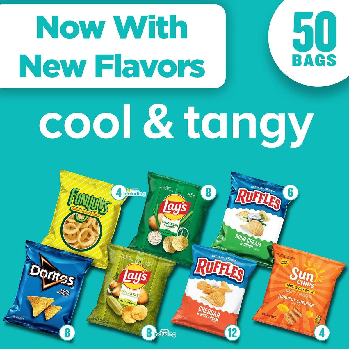 Frito-Lay Cool & Tangy Variety Pack Chips, 50 pk.