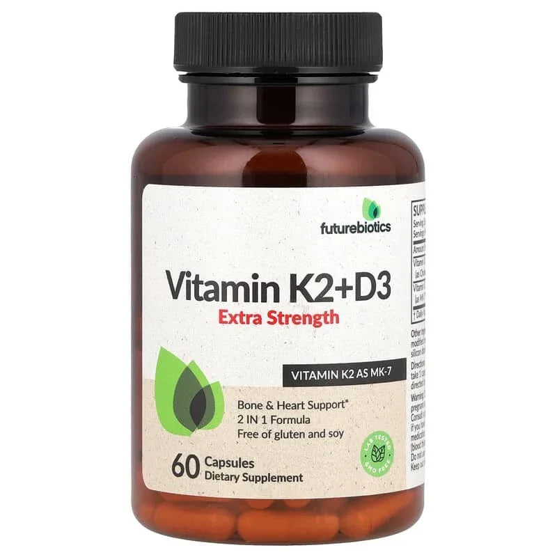 Futurebiotics, Vitamin K2 + D3, Extra Strength, Capsules