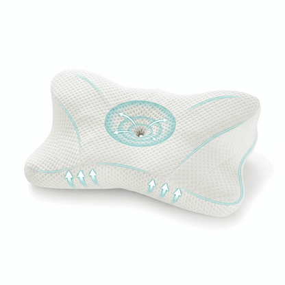 GIANNA Ergonomic Cervical Memory Foam Pillow for Neck and Shoulder Pain Relief, Cooling Contour Orthopedic Support Pillow with Breathable Washable Cover, Queen Size, Dark Gray