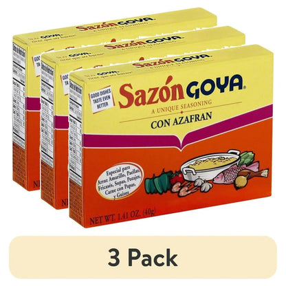 GOYA Sazon with Azafran Seasoning Mix, 8 Packets, 1.41 oz Box