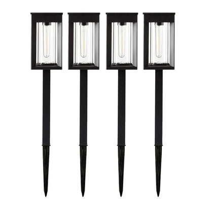 GTX Solar LED Pathway Lights, 4-pack