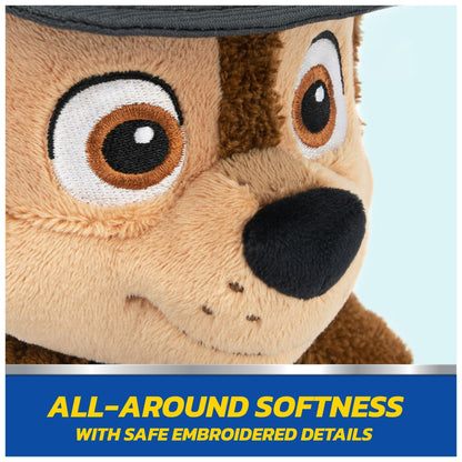 GUND PAW Patrol Official Chase Take Along Buddy Plush Toy, Premium Stuffed Animal for Ages 1 & Up, Blue/Brown, 13”
