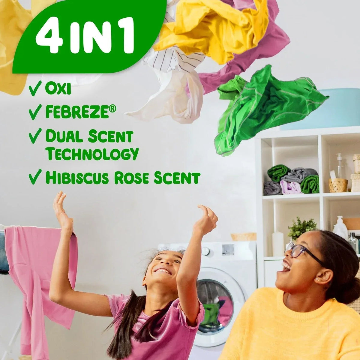 Gain Flings Tango Twist Laundry Detergent Pacs, Rose + Hibiscus Scent, 108 ct.