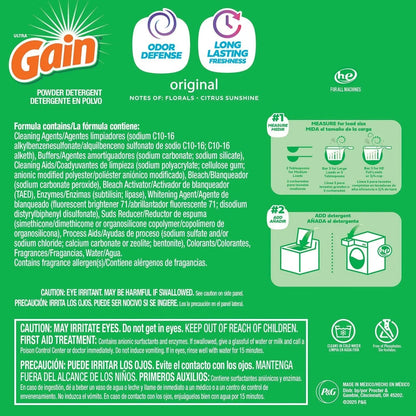 Gain Powder Laundry Detergent, Original, 195 loads, 180 oz.