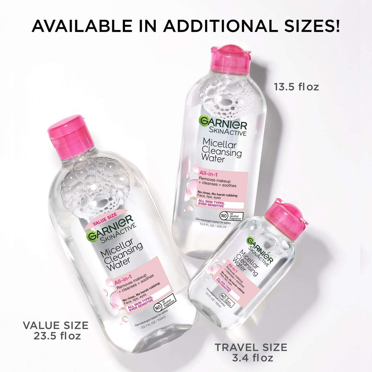 Garnier SkinActive Micellar Cleansing Water All in 1 Makeup Remover, Face Cleanser