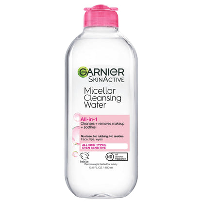 Garnier SkinActive Micellar Cleansing Water All in 1 Makeup Remover, Face Cleanser