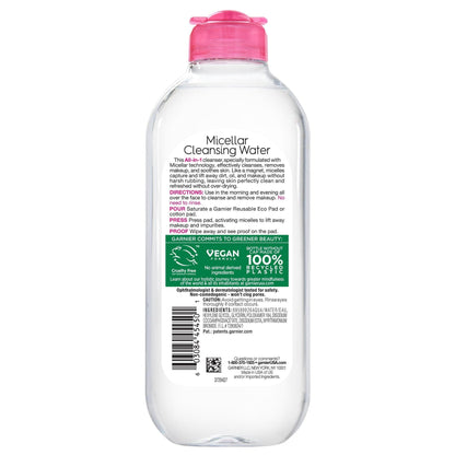 Garnier SkinActive Micellar Cleansing Water All in 1 Makeup Remover, Face Cleanser
