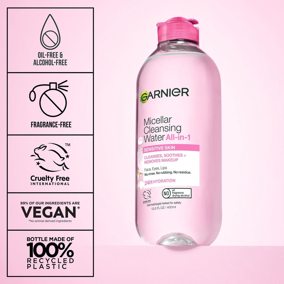 Garnier Micellar Water Hydrating Facial Cleanser & Makeup Remover Pack