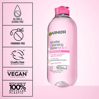 Garnier Micellar Water Hydrating Facial Cleanser & Makeup Remover Pack