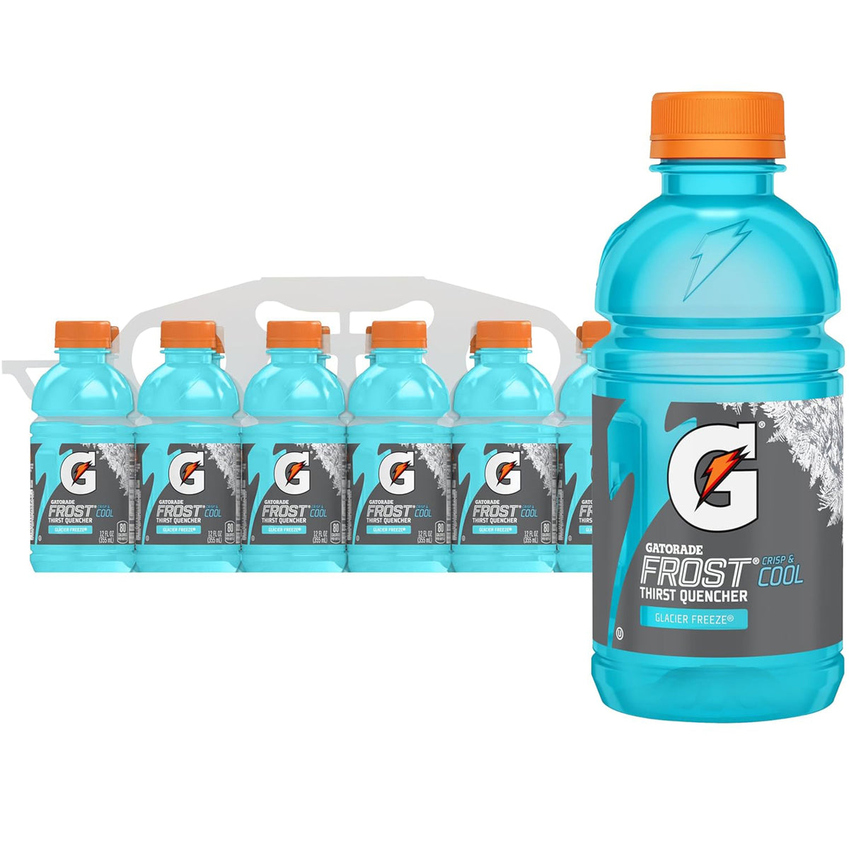 Gatorade Thirst Quencher Cool Blue Sports Drinks, 12 fl oz, 12 Count Bottles