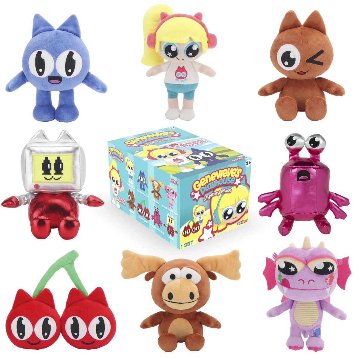 Genevieve's Playhouse Mystery Plush – Series 1, Educational Content, Blind Box, 1 of 8 Possible, Official Brand Merch, Styles May Vary, Ages 3+