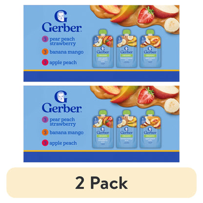 Gerber 2nd Foods Organic Baby Food Variety Pack, Fruit and Veggie Favorites, 3.5 oz Pouches (9 Pack)