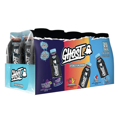 Ghost Hydration Drink, Variety Pack, 16.9 fl oz, 15-count