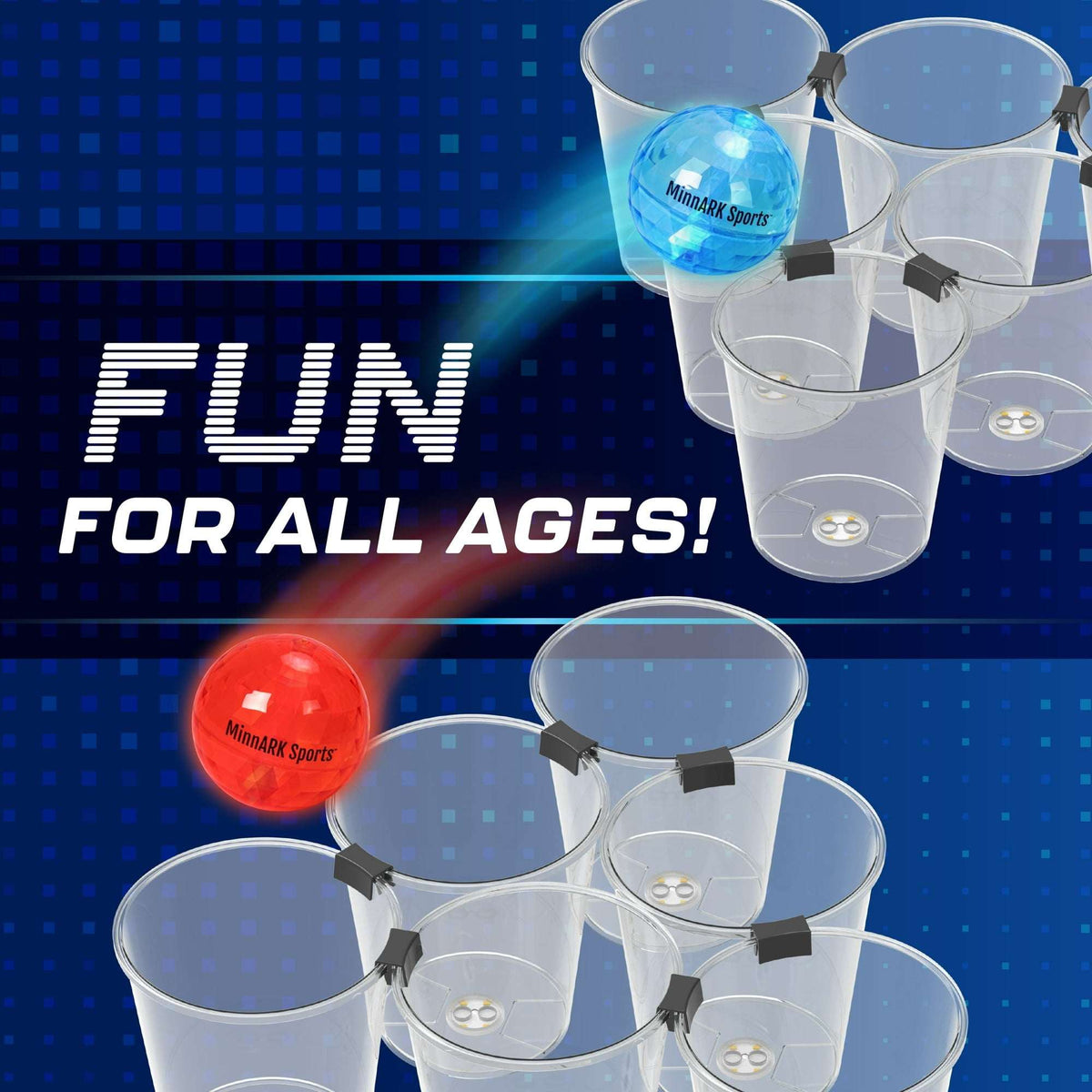 Giant LED Yard Pong, Outdoor Lawn Games, Family Games, for All Ages, by MinnARK