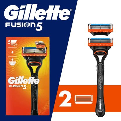 Gillette Fusion5 Manual Razor Bundle with 14 Blade Cartridge Refills