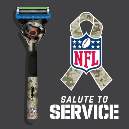Gillette Fusion5 ProGlide Shaving Razor for Men, Salute to Service Edition, 1 Handle, 6 Blade Refills