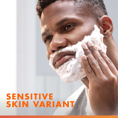 Gillette Fusion Shave Gel, Sensitive Skin Shaving Gel with Almond Oil for Men, 7 oz Pack of 2