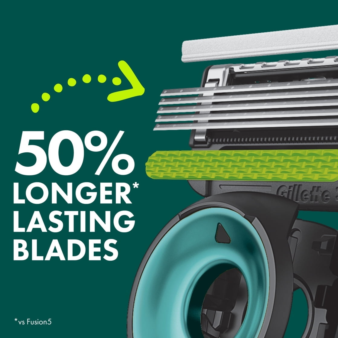 Gillette Labs Official Eagles Licensed Razor for Men, 1 Handle, 4 Blade Refills, with Magnetic Stand