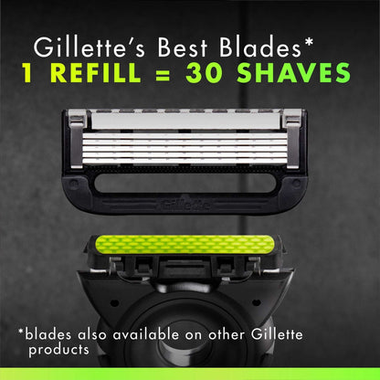 Gillette Labs Razor with Exfoliating Bar, 5 Refills, 1 Hanger