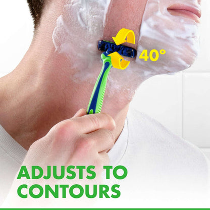 Gillette Sensor 3 Sensitive Men 3 Blade Disposable Razor,4 count