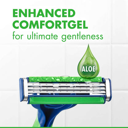 Gillette Sensor 3 Sensitive Men 3 Blade Disposable Razor,8 count