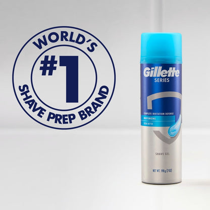 Gillette Series Moisturizing Shave Gel for Men with Cocoa Butter, Twin Pack (2-7oz Cans), 14oz