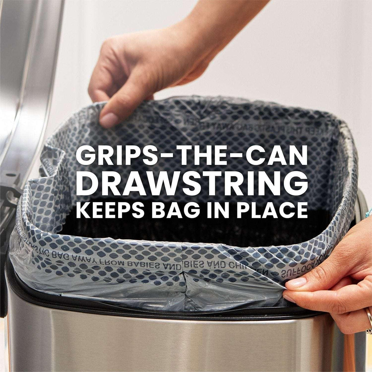 Glad ForceFlex Max Strength Tall Kitchen Drawstring Trash Bags, Gain Lavender 13 gal., 120 ct.