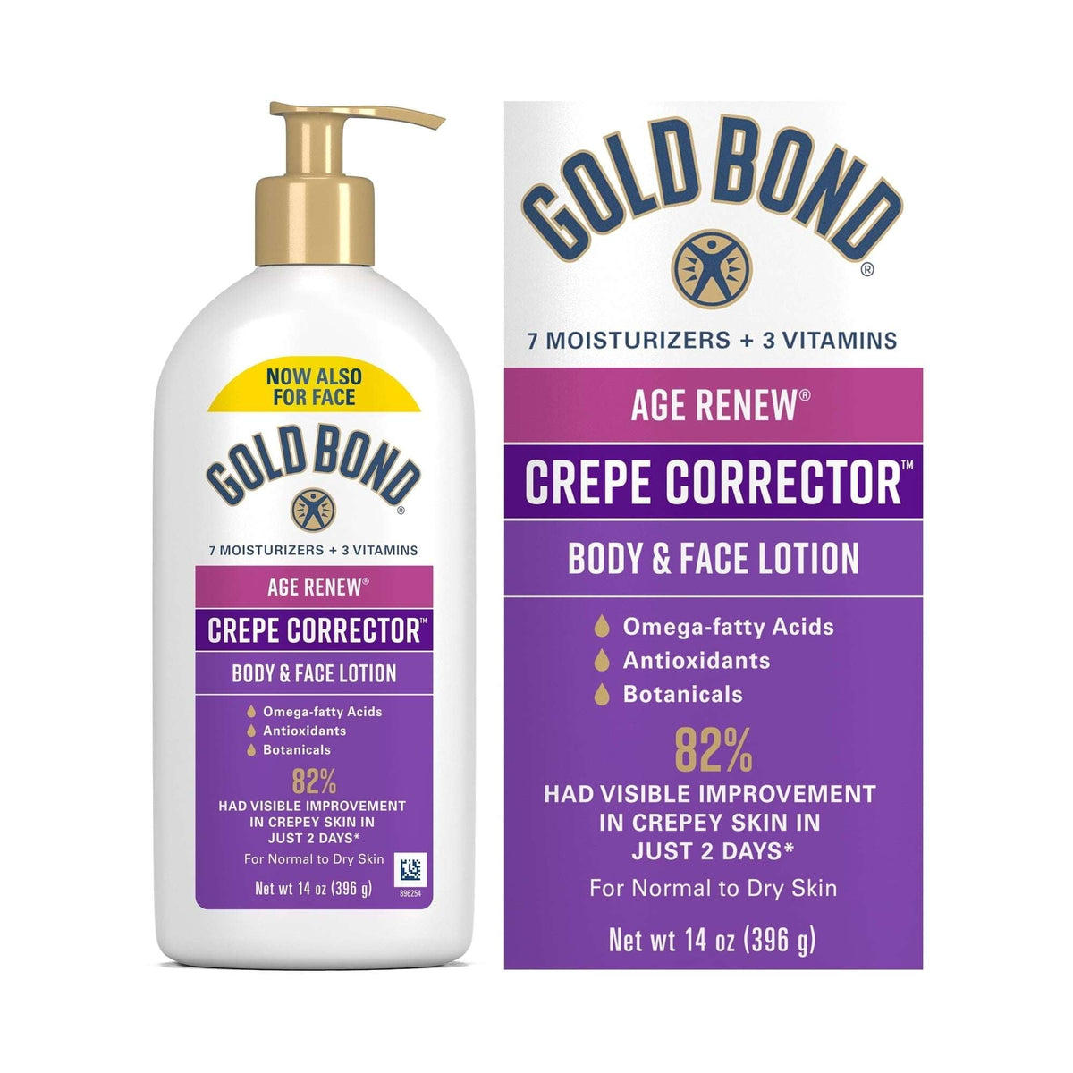 Gold Bond Age Renew Crepe Corrector Body Lotion, Replenishing &amp; Smoothing Formula, Gold Bond Crepe Corrector Body Lotion