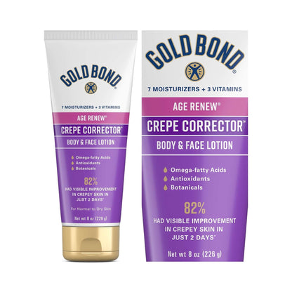 Gold Bond Age Renew Crepe Corrector Body Lotion, Replenishing &amp; Smoothing Formula, Gold Bond Crepe Corrector Body Lotion