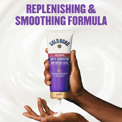 Gold Bond Age Renew Crepe Corrector Body Lotion, Replenishing &amp; Smoothing Formula, Gold Bond Crepe Corrector Body Lotion