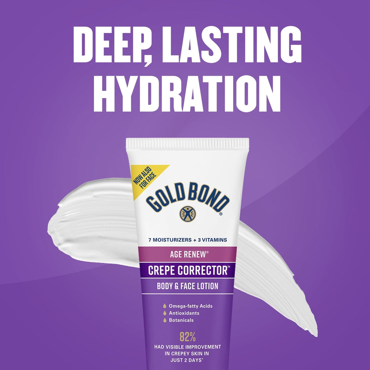 Gold Bond Age Renew Crepe Corrector Body Lotion, Replenishing &amp; Smoothing Formula, Gold Bond Crepe Corrector Body Lotion