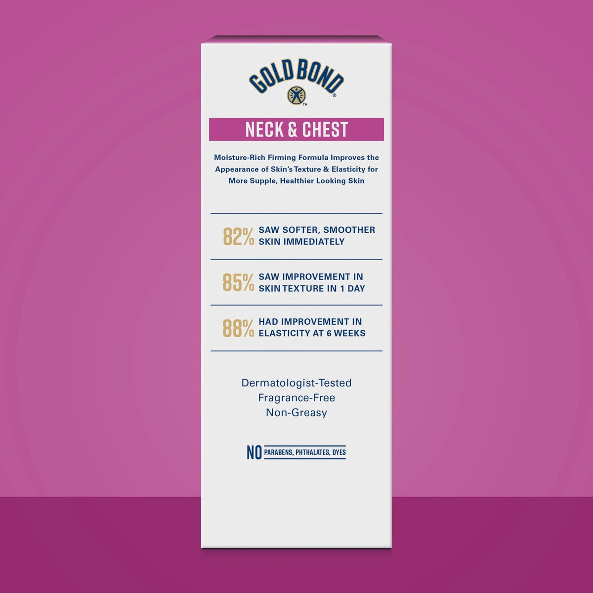 Gold Bond Age Renew Neck & Chest Firming Cream, 2 Oz, Hydrates, Renews, and Visibly Improves Firmness, Texture & Elasticity of Aging Skin, Non-Greasy, Dermatologist-Tested, Hypoallergenic, Unscented