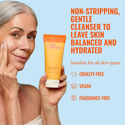 Good Molecules Hydrating Facial Cleansing Gel - Face Wash with Rosewater and Pineapple Extracts to Brighten, Cleanse, & Moisturize, Skincare for Face, 6.7 fl oz