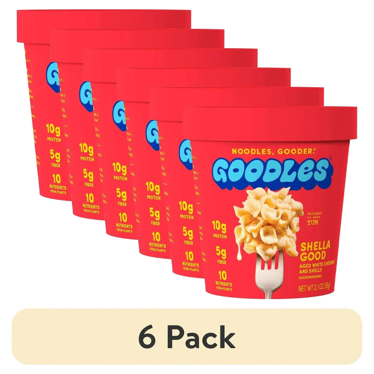 Goodles Mac & Cheese Shella Good Aged White Cheddar Microwaveable Cup; Shells, Shelf Stable 2.1oz