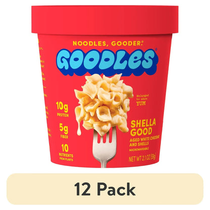Goodles Mac & Cheese Shella Good Aged White Cheddar Microwaveable Cup; Shells, Shelf Stable 2.1oz
