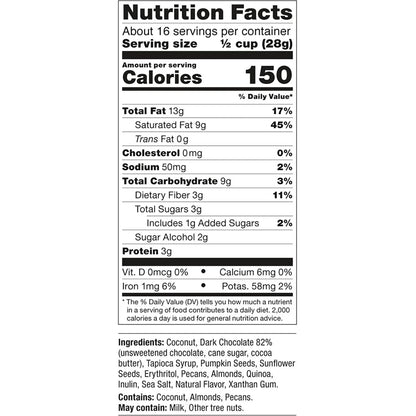 Gourmet Gatherings Dark Chocolate Keto Cluster, 16 oz.