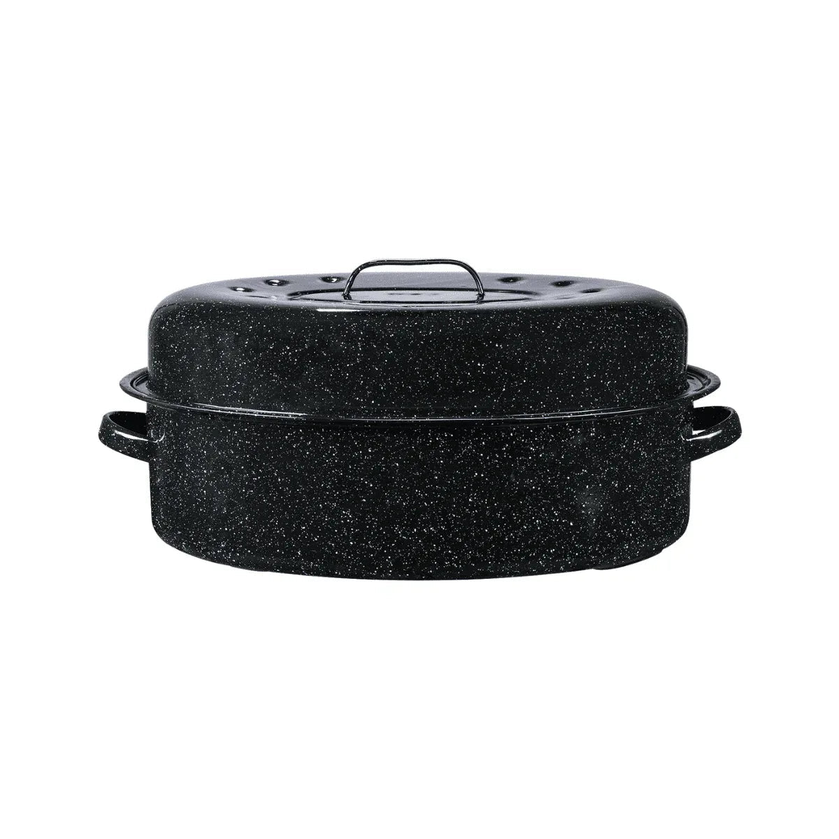 Granite Ware 18" Covered Oval Roaster, 15 Pound Capacity, Roasting Pan