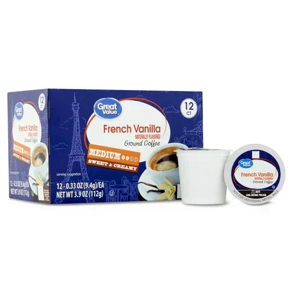Great Value Espresso, Dark Roast Coffee Pods, 12 Count