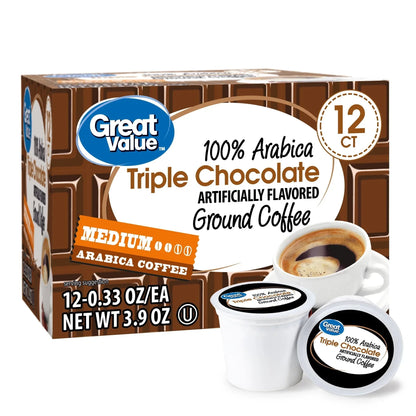 Great Value Espresso, Dark Roast Coffee Pods, 12 Count