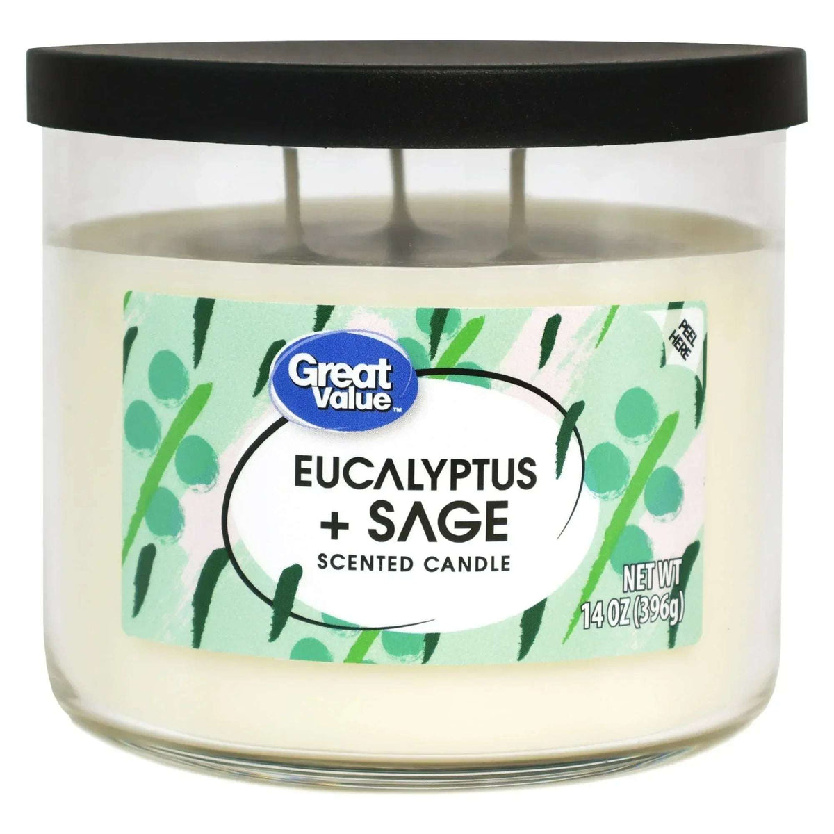 Great Value Eucalyptus & Sage Candle, 14 oz